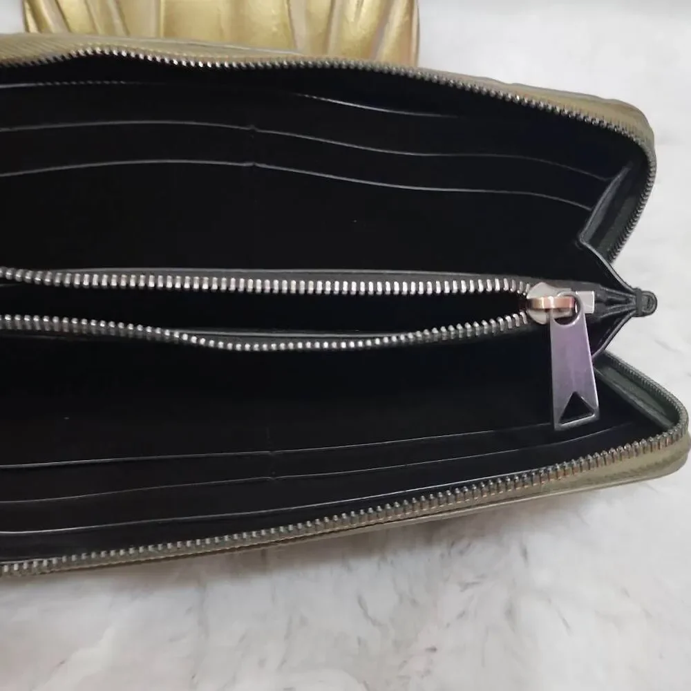 Bottega Veneta Intrecciato Zip-Around Long Wallet.